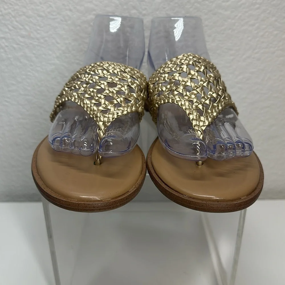 Tommy Bahama MARINA Gold Braided Slide Sandals Size 8.5 - Picture 2 of 7